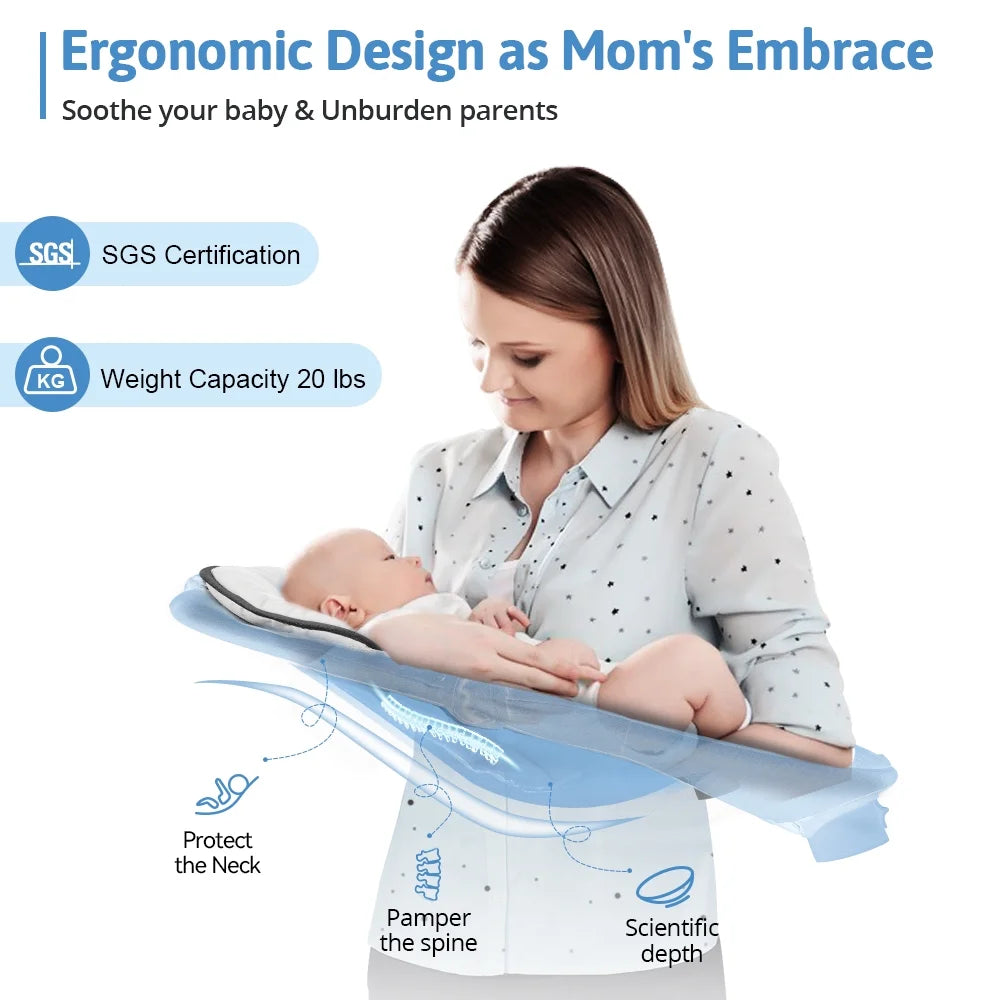 Baby Swing for Infant,  Electric Bluetooth Music Bouncer Rocker with 5 Sway Modes, 3 Timing, Black